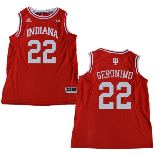 Men #22 Jordan Geronimo Indiana Hoosiers College Basketball Jerseys Sale-Red